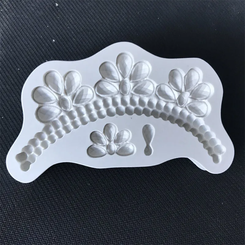 DIY торт границы силиконовые формы помадка украшения торта инструменты 3D рельеф