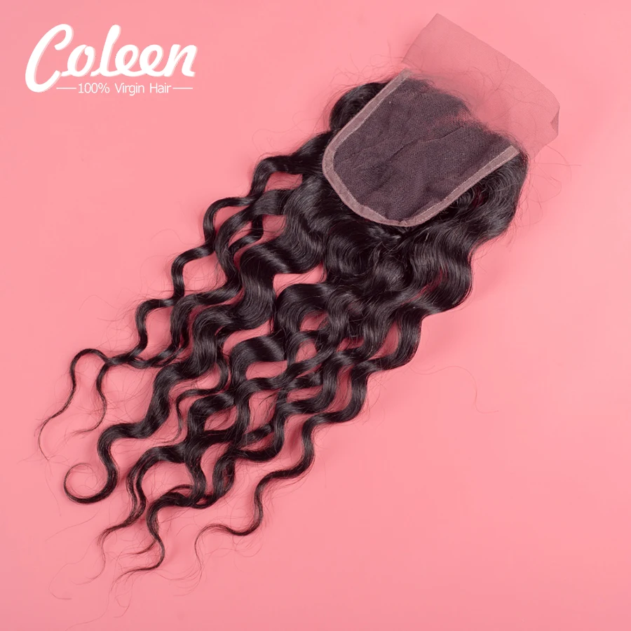1 шт. coleen волосы продукта бразильские закрытие естественная волна lace closure