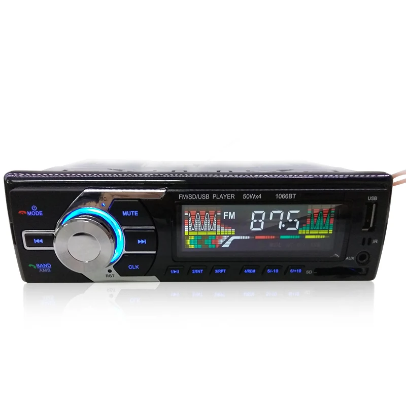 Большой мощности Bluetooth приемник аудио MP3 плеер FM Radio1 Din в тире USB SD AUX автомобиль
