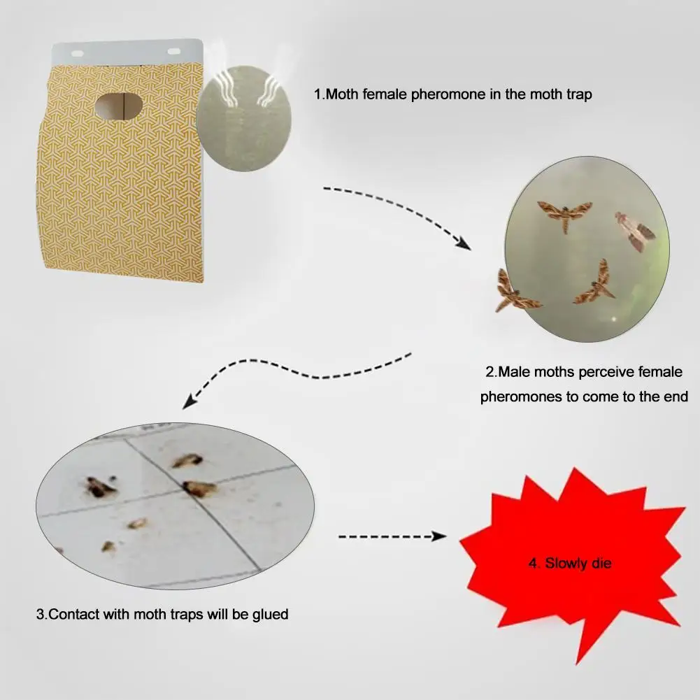 6 шт. Нетоксичная ловушка для моли премиум класса одежда кладовой кухонная