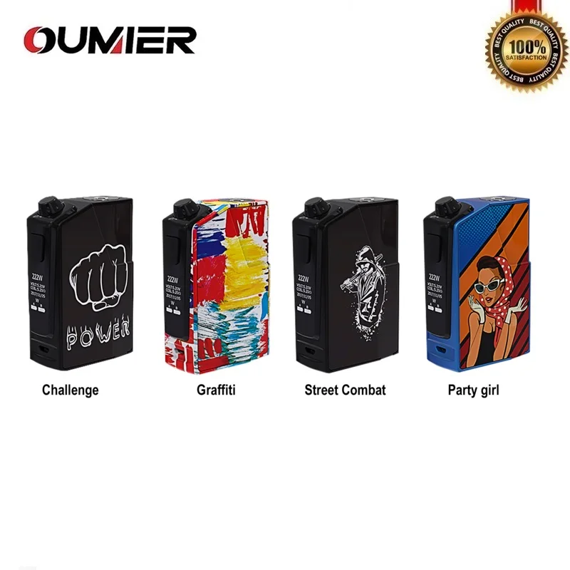 Оригинальный Oumier Flash VT 1 222 Вт коробка мод электронные сигареты подходит 510 нить RTA