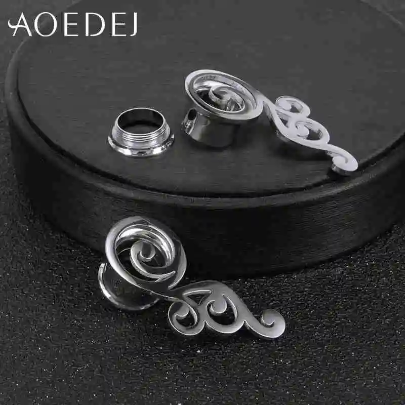 Пробки и тоннели AOEDEJ 2 шт./лот пробки для ушей из нержавеющей стали проколов 8 мм 10