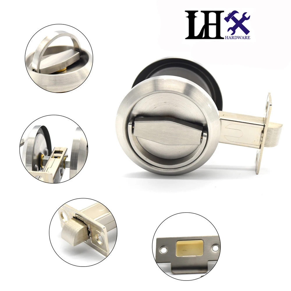 

CMMS242 Hardware Round Handle Interior Office Door Lock Keyless Stainless Steel Latch Modern Locks Cerradura