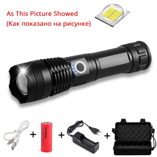 H14P XHP50.2 светодиодный фонарь Тактический самый мощный фонарик светодиодный фонарь фонари для охоты 26650 Водонепроницаемый USB Перезаряжаемые фонарь светодиодный - Испускаемый цвет: H14P