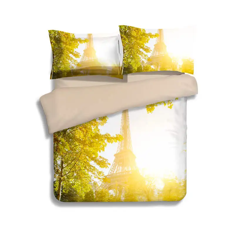 3 шт. набор постельного белья с рисунком Эйфелевой башни|bed linen|king size quilt3d bedding |