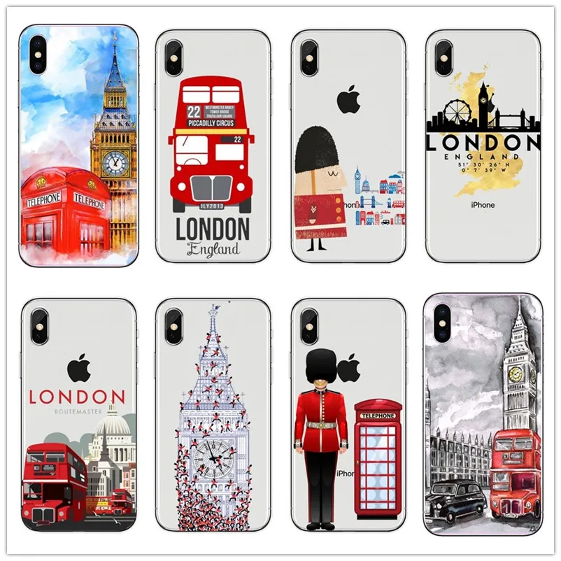 Жесткий чехол для телефона French London big ben Bus Для iPhone X XS XSMAX XR 8 8Plus 7 7Plus 6 6S Plus SE