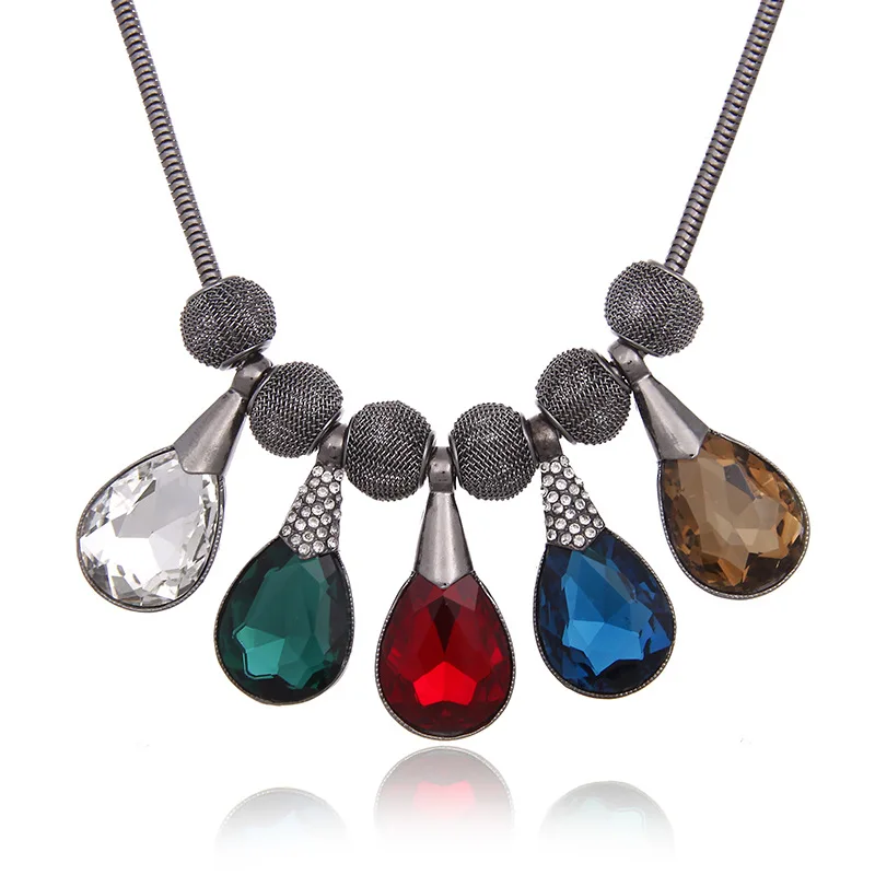 1 Piece Luxury Bright Crystal Rhinestone Choker Clavicle Statement Necklace Pendant Fashion Women Jewelry | Украшения и