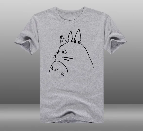 Новинка футболка Miyazaki Хаяо Тоторо Аниме Рисунок линии Мужская летний костюм с
