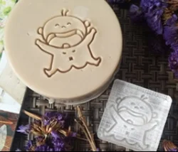 size 4x4cm Детское натуральное мыло ручной работы акриловое уплотнение Мини DIY натуральный органический стеклянный штамп - Цвет: size 4x4cm