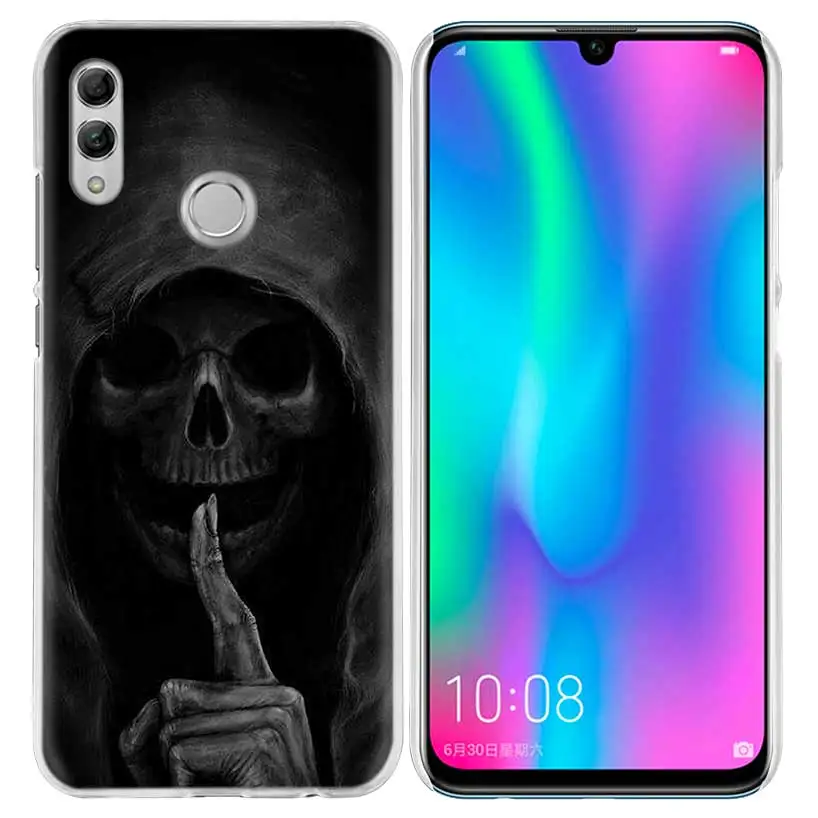 06 Чехол Grim Reaper Skull для huawei Honor 8X Y9 9 10 Lite Play 8C 8S 8A Pro V20 20i 10i Y6 Y7 Прозрачный жесткий чехол для телефона из поликарбоната - Цвет: 06