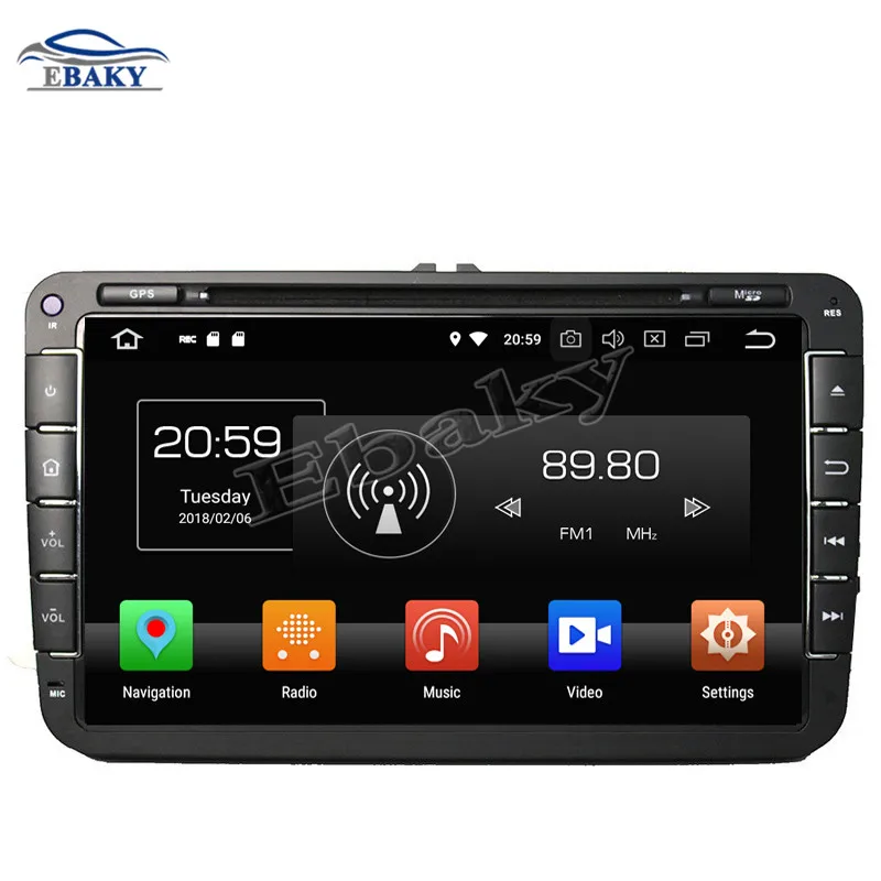 2din 4 Гб ОЗУ Восьмиядерный Android 9 0 автомобильный DVD gps для VW