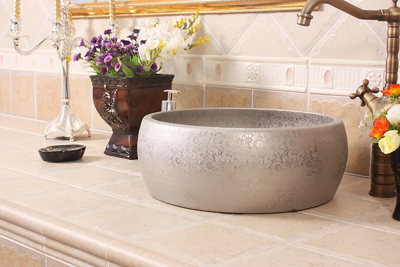 Китайская керамическая раковина ручной работы Lavobo круглая столешница чаши