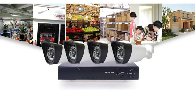 Ик ночного видения ахд 960 P IP 2 шт. купольная камера металл HD 4CH DVR проводная систему
