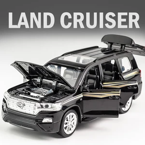 Игрушечный автомобиль KIDAMI 1:32 Toyota Land Cruiser, литый под давлением модель автомобиля SUV, металлические игрушки для детей, внедорожники, машинки в подарок