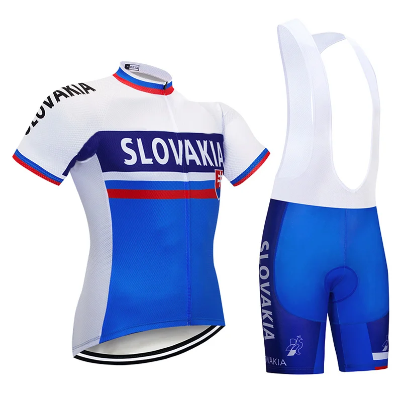2021 команда Словакия Велоспорт Pro Джерси нагрудник Комплекты MTB Униформа