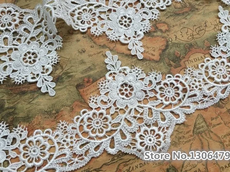 5 ярдов/Лот изысканное водорастворимое кружевное свадебное платье с вышивкой