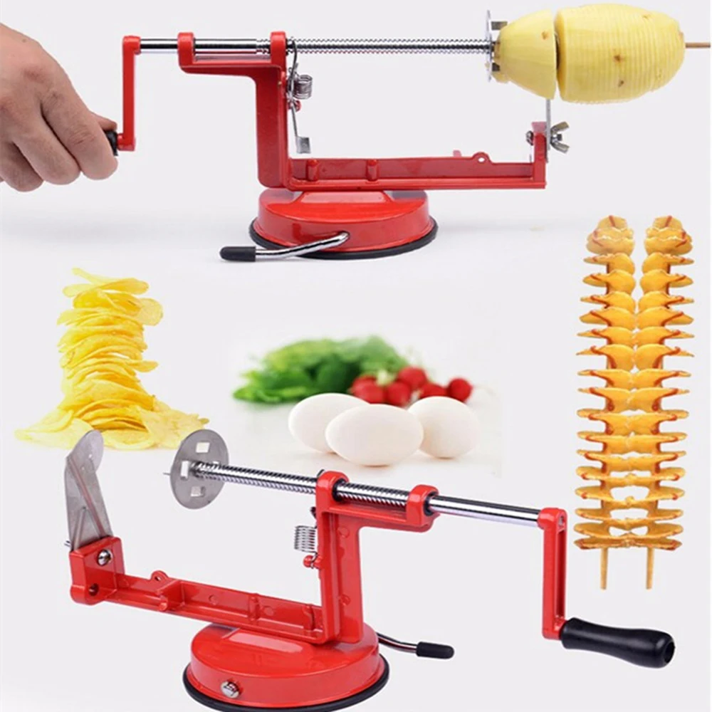 KEYBOX НОВЫЙ Торнадо спираль картофеля резак Slicer твист резки клипы Cutter башня овощей