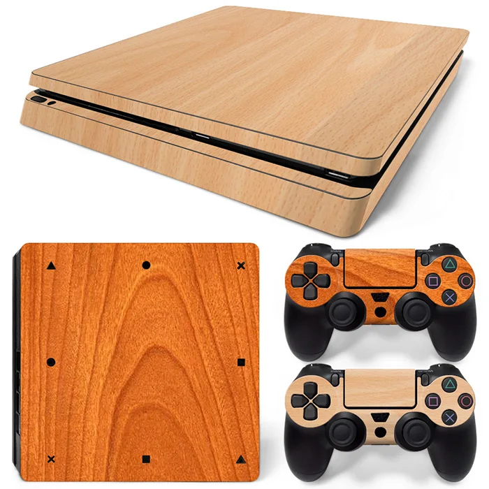 Желтые и золотые наклейки из дерева для Ps 4 Slim Playstation4 ps4 slim|skin sticker for ps4|skin decal stickerskin