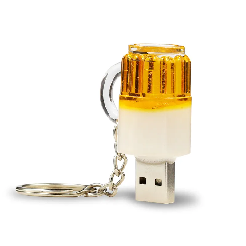 Wholesale Beer Cup USB Flash Drive 128GB 256GB 16GB 32GB 64GB Pendrive Waterproof Pen 2.0 Stick Memory | Компьютеры и офис