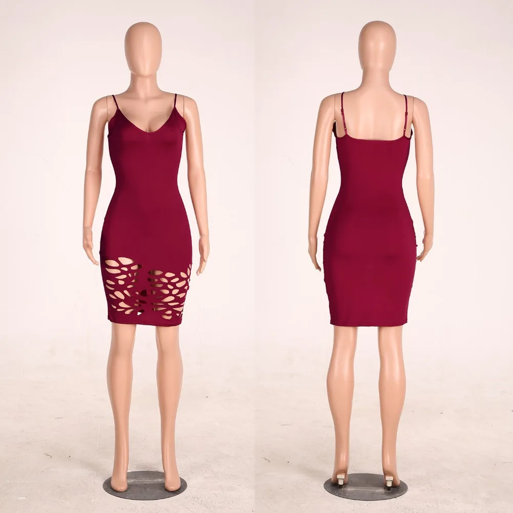 Women Sexy Spaghetti Strap Mini Dresses Lady Skinny Bodycon Backless Club Vestidoes 2017 New Female V-neck Cut Out Bandage Dress | Женская