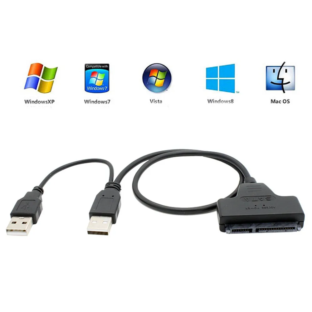 1 шт. свинцовый кабель Компьютерные разъемы HDD SSD адаптер USB на SATA конвертера 7 + 22 Pin