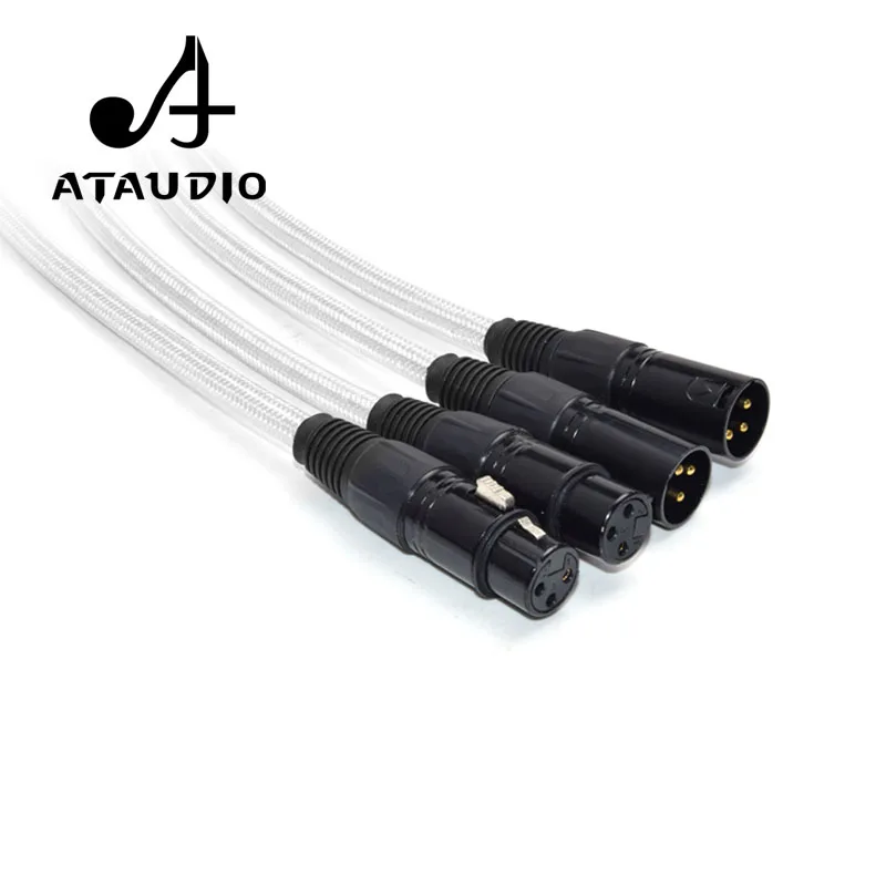 ATAUDIO медный и посеребренный Hifi XLR кабель Hi-end 2XLR папа-мама | Электроника