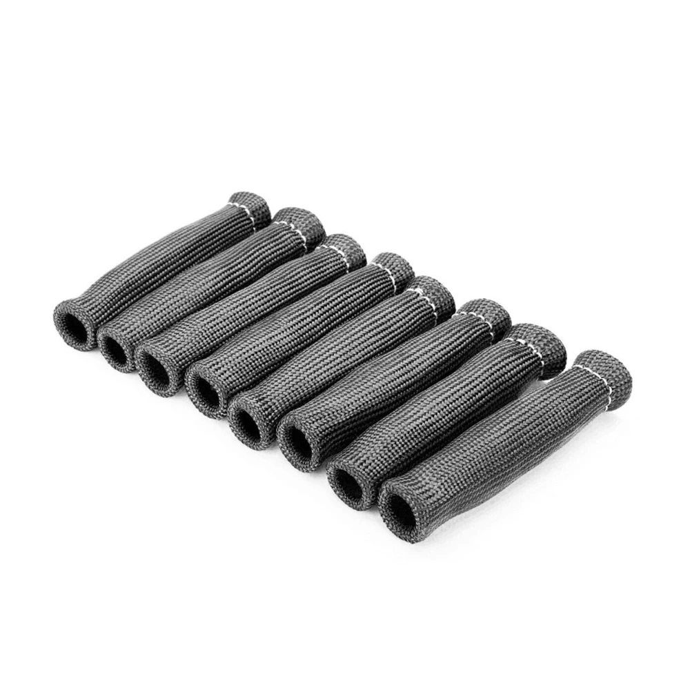 8 Pcs Protector Sleeve Heat Shield Cover Car Spark Plug Wire Boot Black for GM Chevy GMC OLDS | Автомобили и мотоциклы