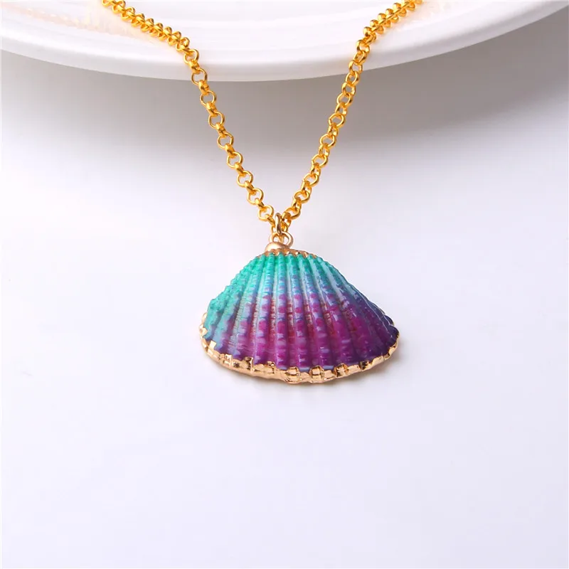 Fashion Shell Pendant Necklace Natural Gold Cowrie Women Best Friend Cowry Seashell Bohemian Jewelry | Украшения и аксессуары