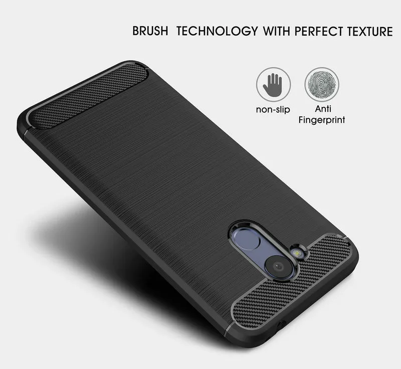 Для huawei Honor 6C Pro Чехол из углеродного волокна ТПУ Мягкая задняя крышка телефоны