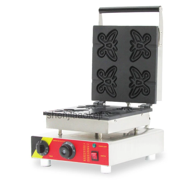 

Stainless steel butterfly-type waffle machine waffle cake oven Cookies food machine Commercial butterfly waffle maker 220V/110V