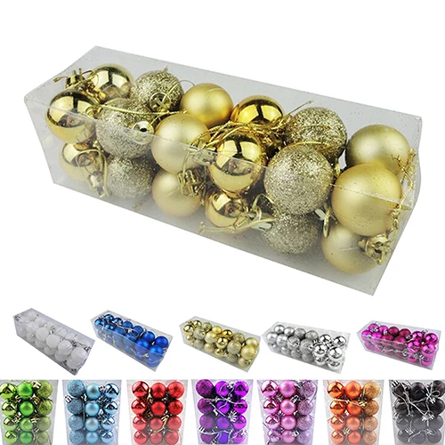 24 шт./лот 30 см шар для украшения елки подвесные вечерние рождественские дома