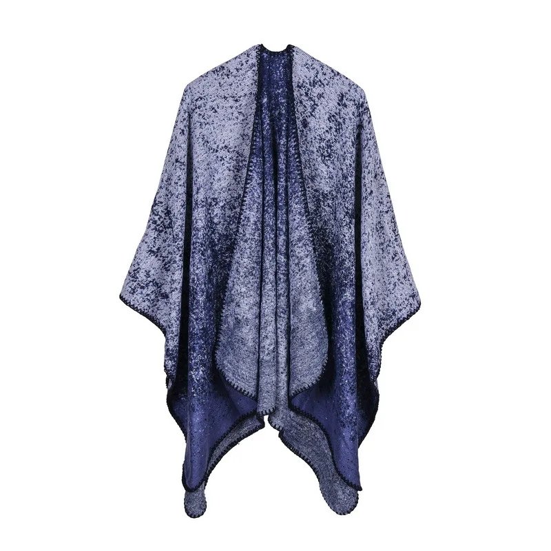 Женские ямы женские кейпы пончо по бокам многофункциональная шаль накидка