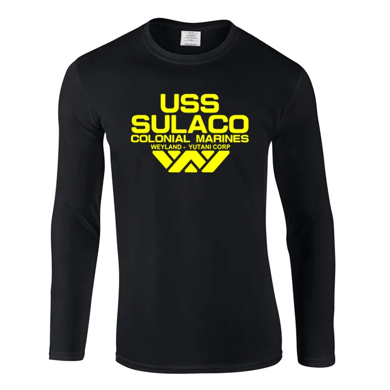 USS Sulaco Colonial Marines иностранцы мира с осенняя одежда футболка мужская длинным