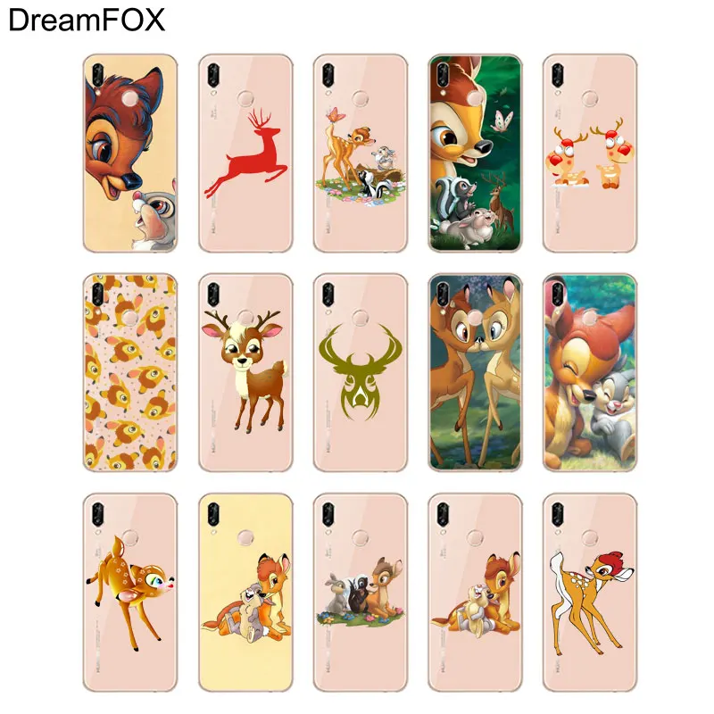 DREAMFOX L334 бамби и тимпер Мягкий силиконовый чехол из ТПУ для Huawei Honor 6a 6C 7X9 10 P20 Lite Pro P
