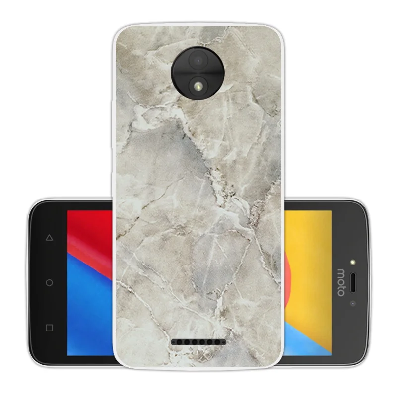 5 0 дюйма для Motorola Moto C чехол на заднюю панель с каменным рисунком ТПУ Силиконовые