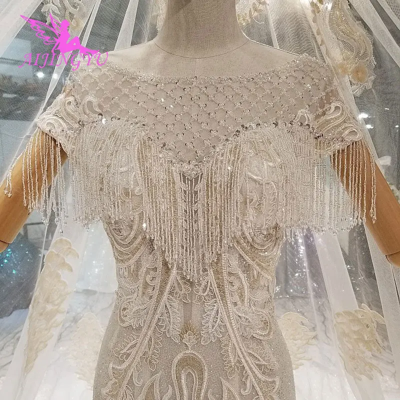 

AIJINGYU Perfect Wedding Dresses Plus Size Clearance Bridal Shower Illusion Lace Hangzhou Gown Wedding Dress 2 In 1