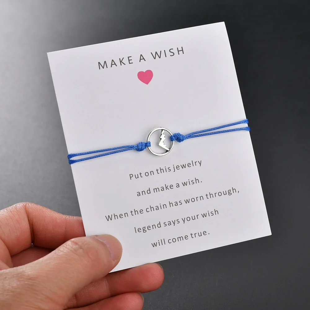 Женский браслет в форме горы Make A Wish card простой элегантный регулируемый с 7