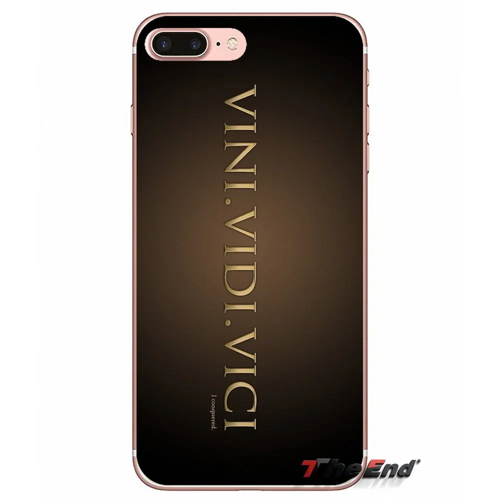 Для iPhone X 4 4S 5 5S 5C SE 6 6S 7 8 Plus Samsung Galaxy J1 J3 J5 J7 A3 A5 2016 2017 Veni Vidi Vici I Come saw conqure Case|case me|case plusfor