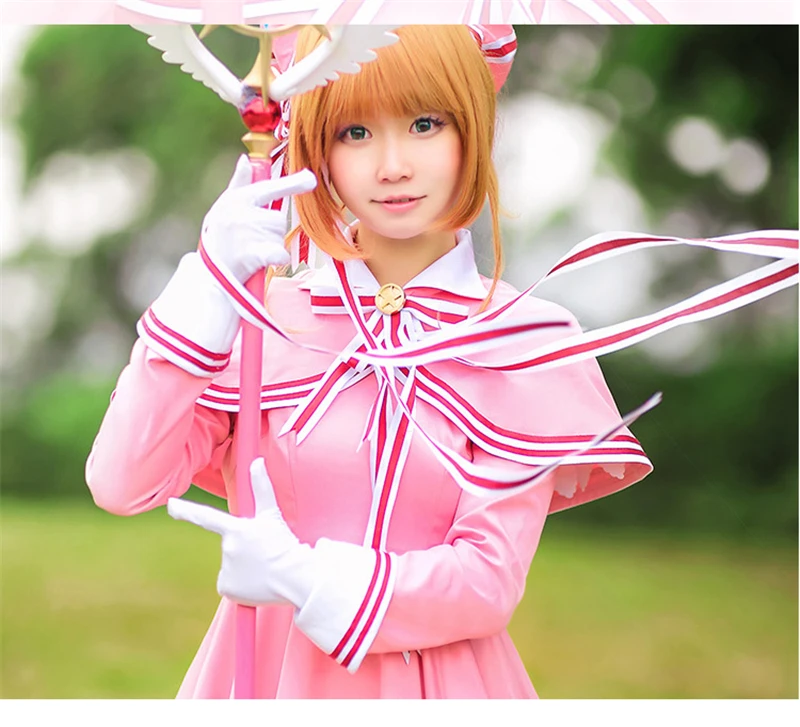 Аниме карта Captor Sakura Косплей Костюм новое платье на Хэллоуин боевой костюм