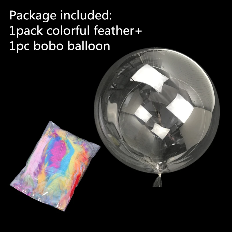 mix feather balloon 10/18/20/24/36 дюймов ПВХ Bobo воздушный шар с гелием и головной повязкой с пером наполнители для Свадебные украшения День рождения Декор воздуха мячики для детей, игрушки - Цвет: mix feather balloon
