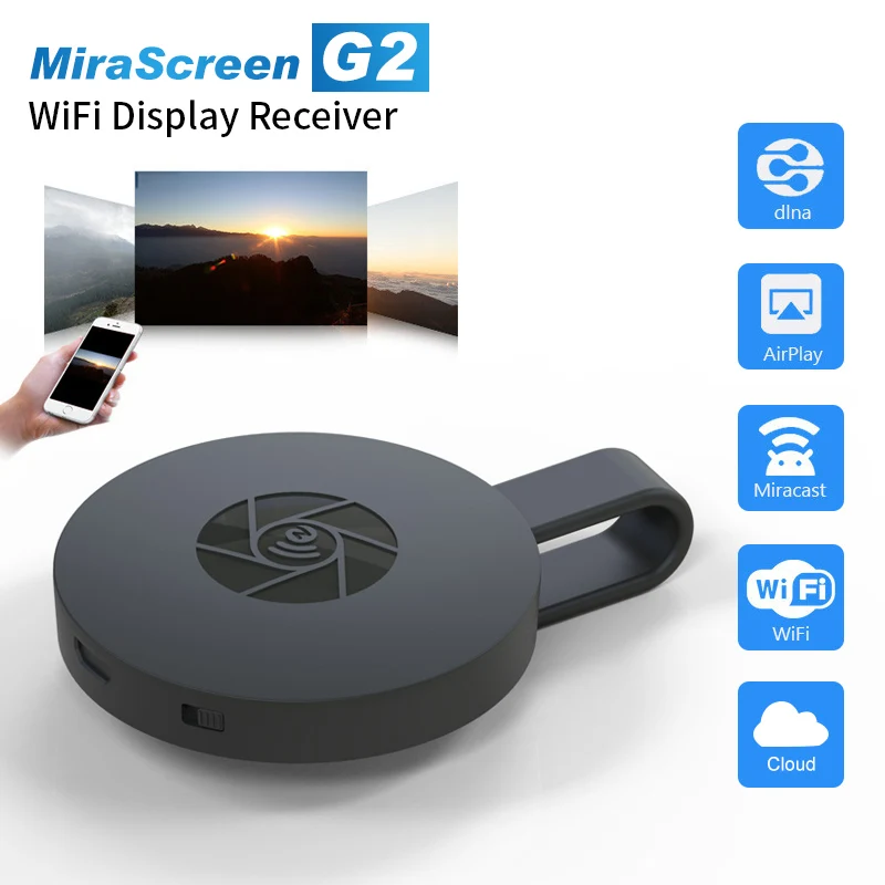 MiraScreen G2 для Android 2020 беспроводная ТВ флешка с WiFi дисплеем приемник 1080P HD приставка