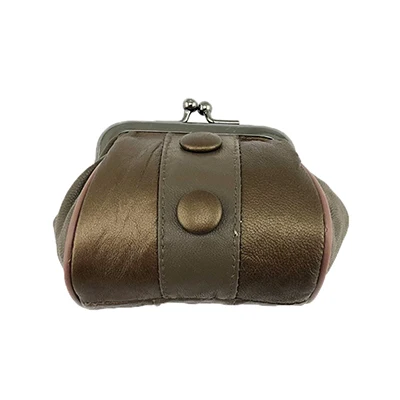 01GoldBrown BELLO TUTTI женский кошелек из натуральной кожи мини-кошельки из кусков металлические Farme Женский кошелек для девочек маленький мешок для монет - Цвет: 01GoldBrown