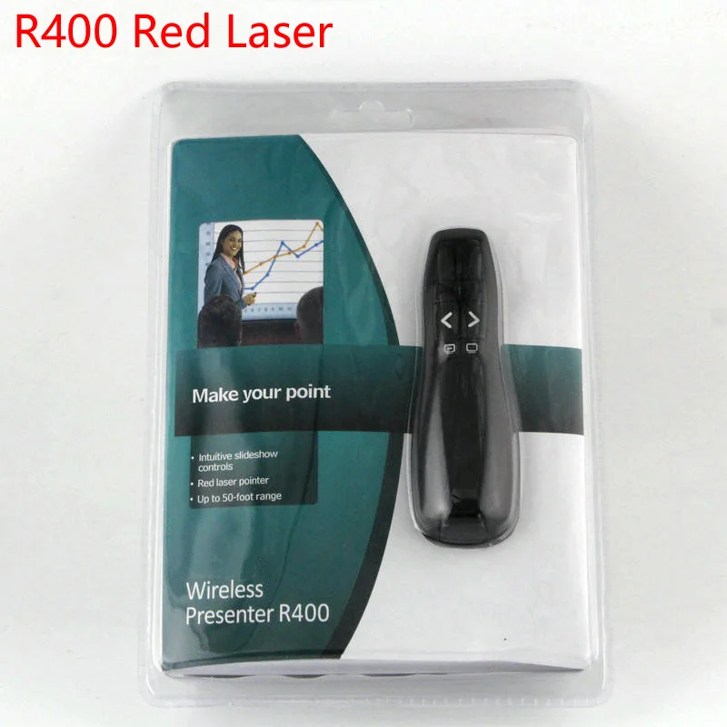 Logitech R400 точечный Презентер Яркий 5 мВт 650нм Красная лазерная указка PPT Clicker 2 4 ГГц
