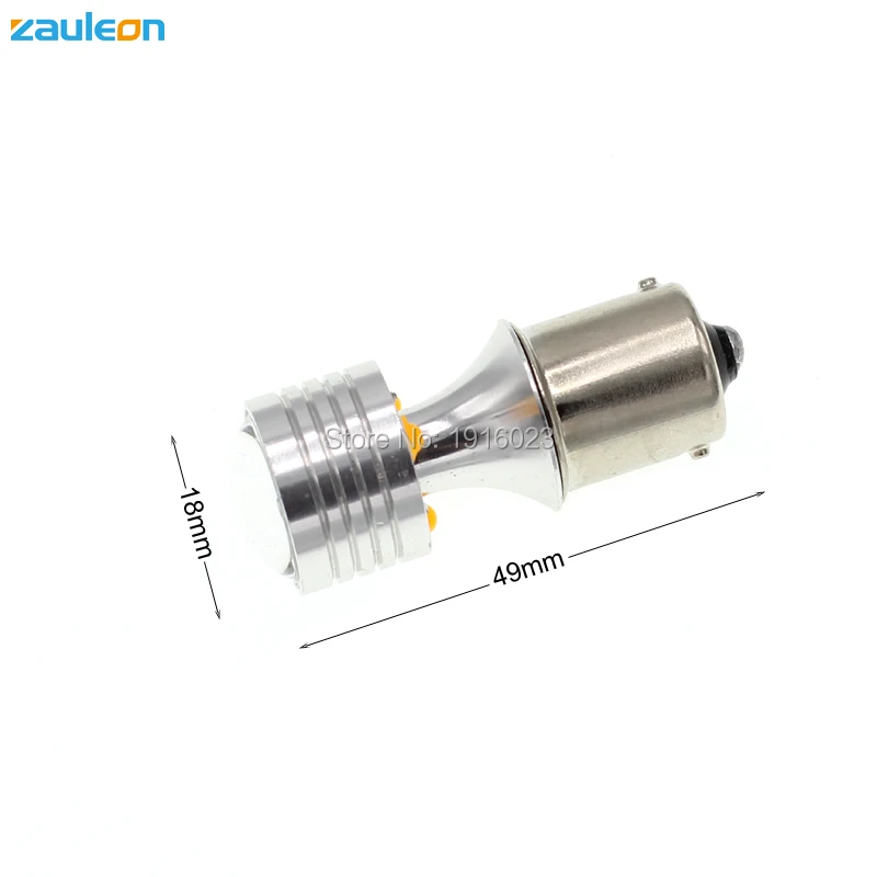 Zauleon 2 шт. 1156 1056 BAU15S PY21W Желтый Янтарный светодиод 20 Вт высокомощный автомобильный