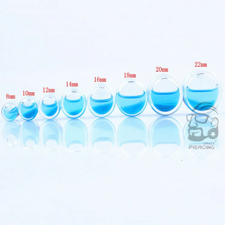 1 пара светится в темноте жидкости туннель штекер уха седло Акриловые плоть