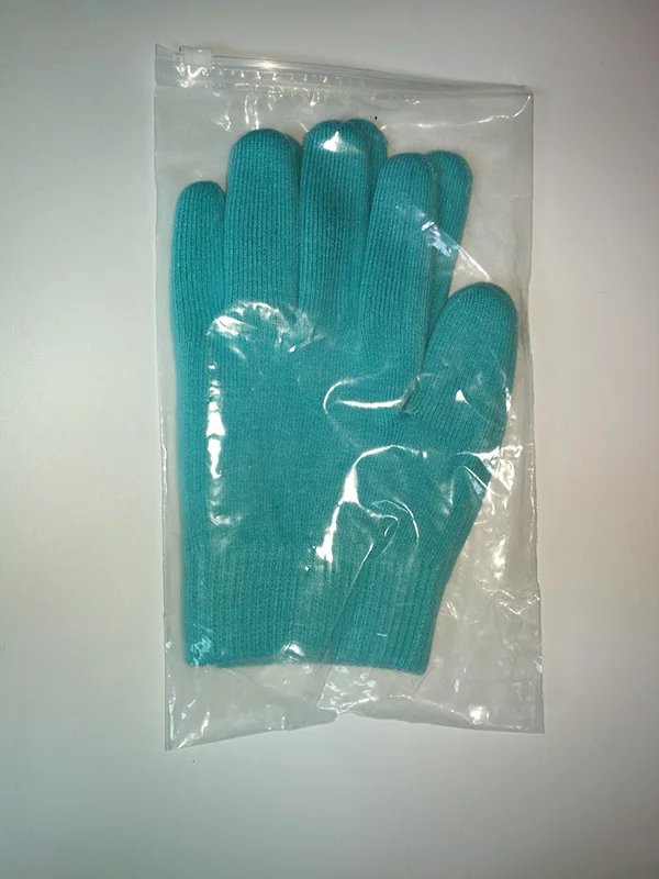 Bi blue Glove Увлажняющая отбеливающая отшелушивающая маска для ног, Нестареющая маска для рук, силиконовые рукавицы, многоразовые спа-гелевые носки, перчатки G72 - Цвет: Bi blue Glove