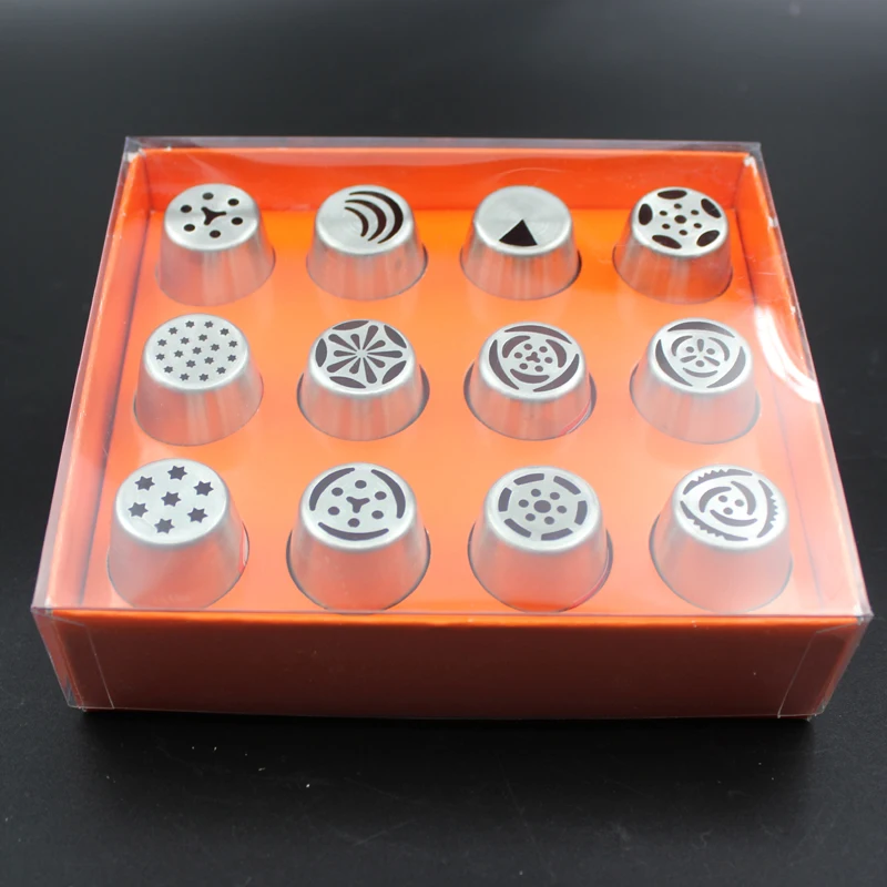 YGC-BHZ12 stainless steel decorating nozzle sets 12pc per |