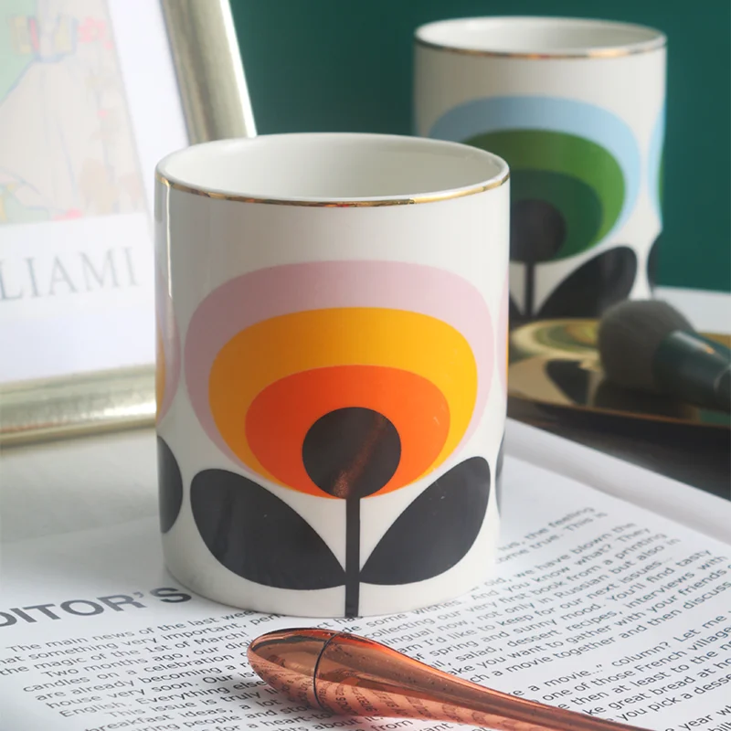 Красота Макияж Ручка держатель керамическая декоративная банка для хранения