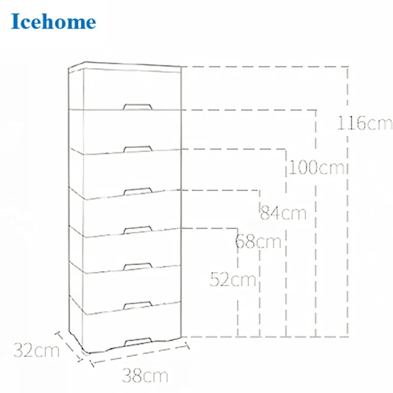 Icehome пластиковый стелаж для обуви | Мебель