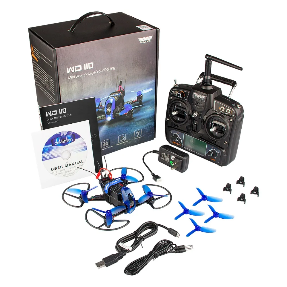 Weyland Rodeo 110 Радиоуправляемый Дрон с FPV HD камерой RC Quadcopter 5 8G 7CH VTX OSD миниатюрный